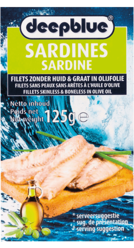 Sardines filets in olijfolie 125g
